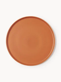 Set di 4 piatti piani fatti a mano Lowri