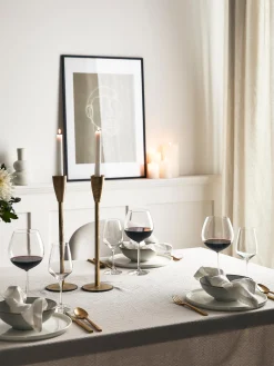 Set di 6 piatti piani in Fine Bone China Oco