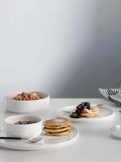 Set di 6 piatti piani in Fine Bone China Oco
