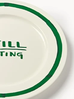 Set di 4 piatti piani in porcellana con motivo decorativo Tutti