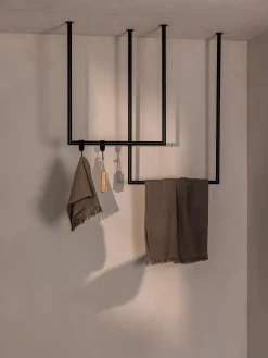 Set di 2 porta asciugamani in metallo Tensi