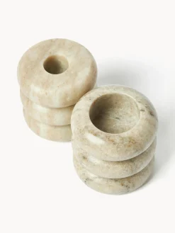 Set di 2 portacandele in marmo 2 in 1 Orta