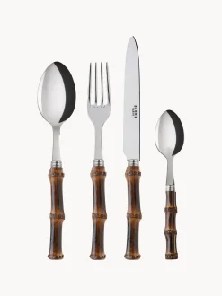 Set di 16 posate in legno di bambù Panda, varie misure