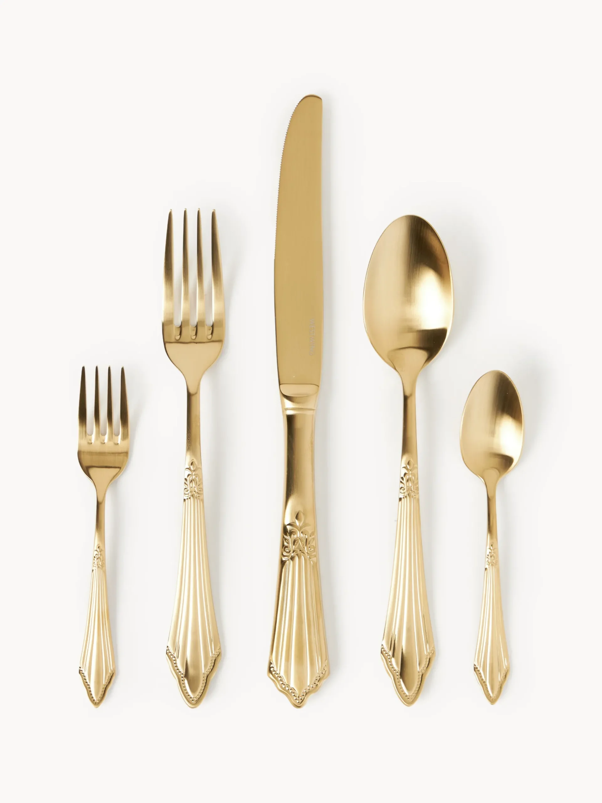 Set di posate spazzolate opache Val, varie misure