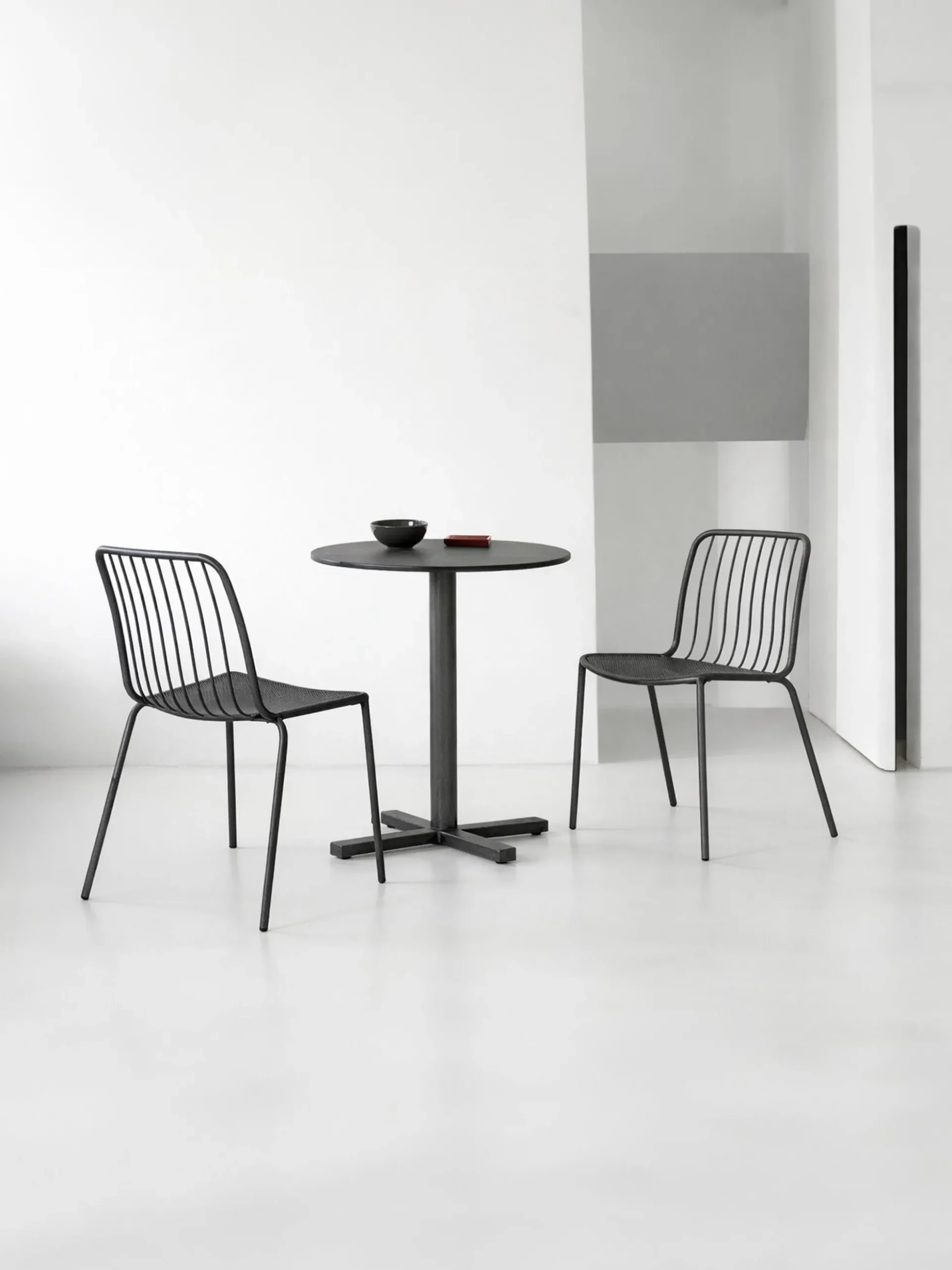 Set di 2 sedie da giardino impilabili Alisea
