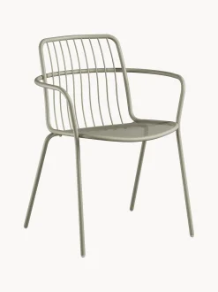 Set di 2 sedie da giardino impilabili con braccioli Alisea