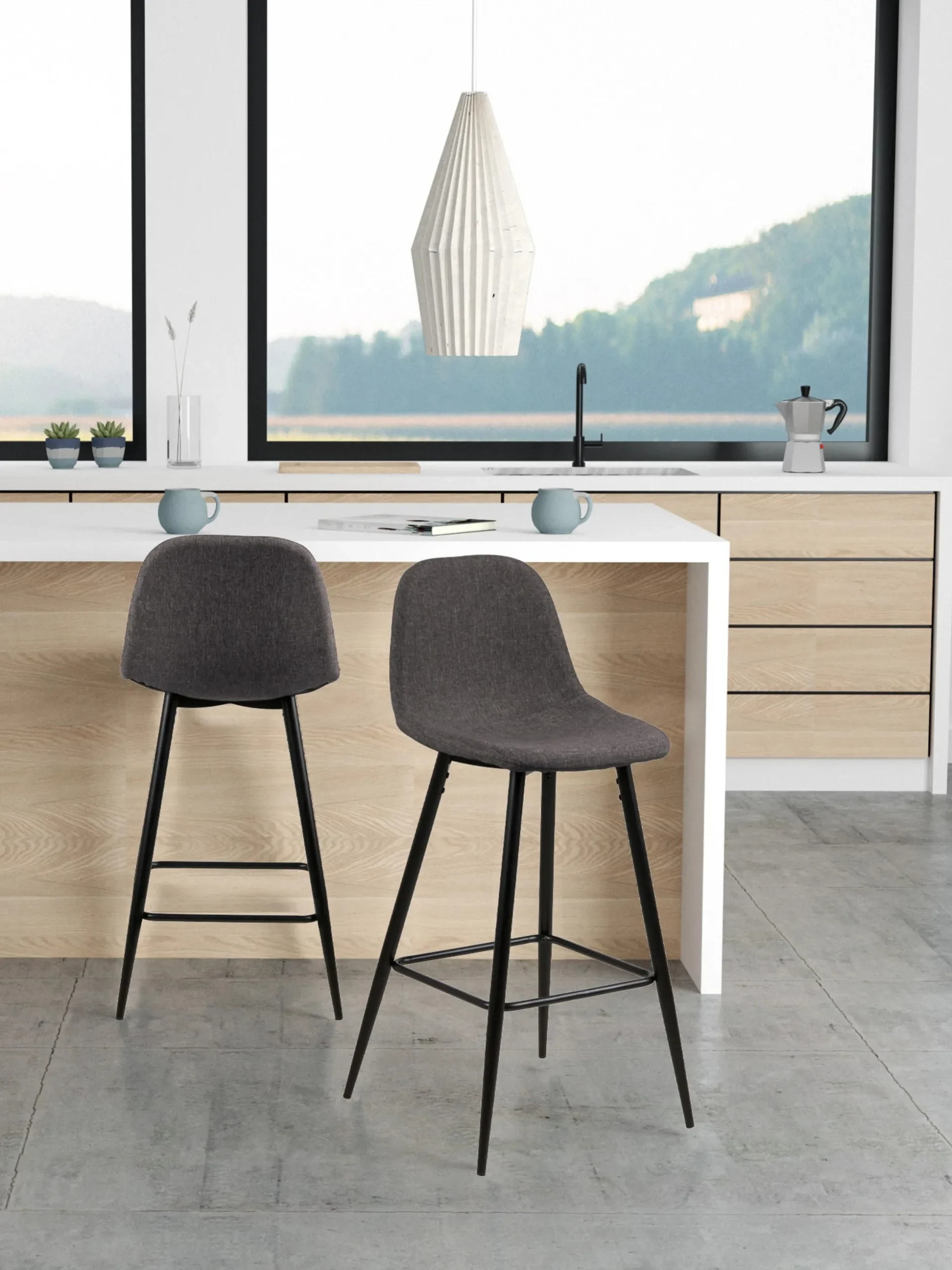 Set di 2 sgabelli alti Wilma