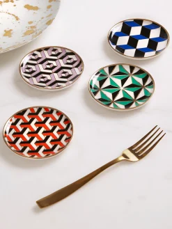 Set di 4 sottobicchieri di design con oro Versailles