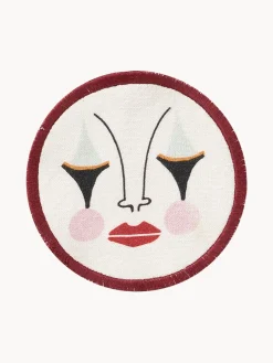 Set di 4 sottobicchieri dipinti a mano Pierrot