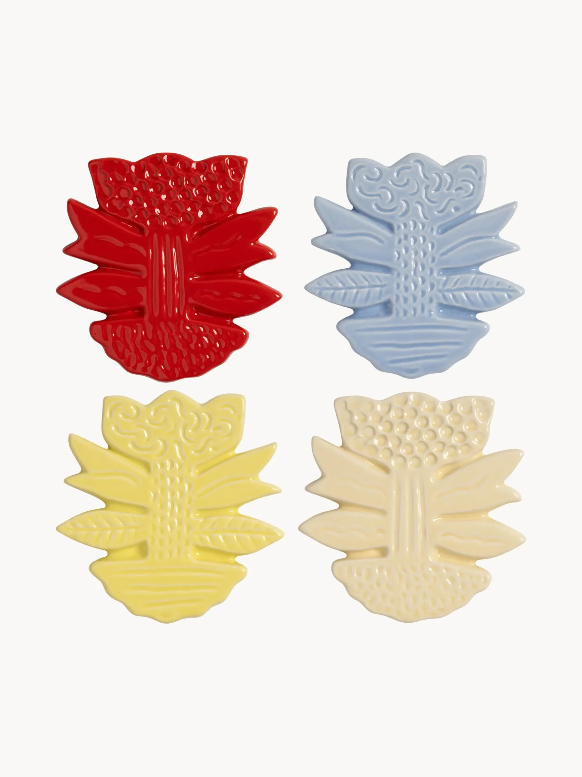 Set di 4 sottobicchieri fatti a mano Blume