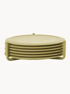 Set di 6 sottobicchieri in vetro Singles