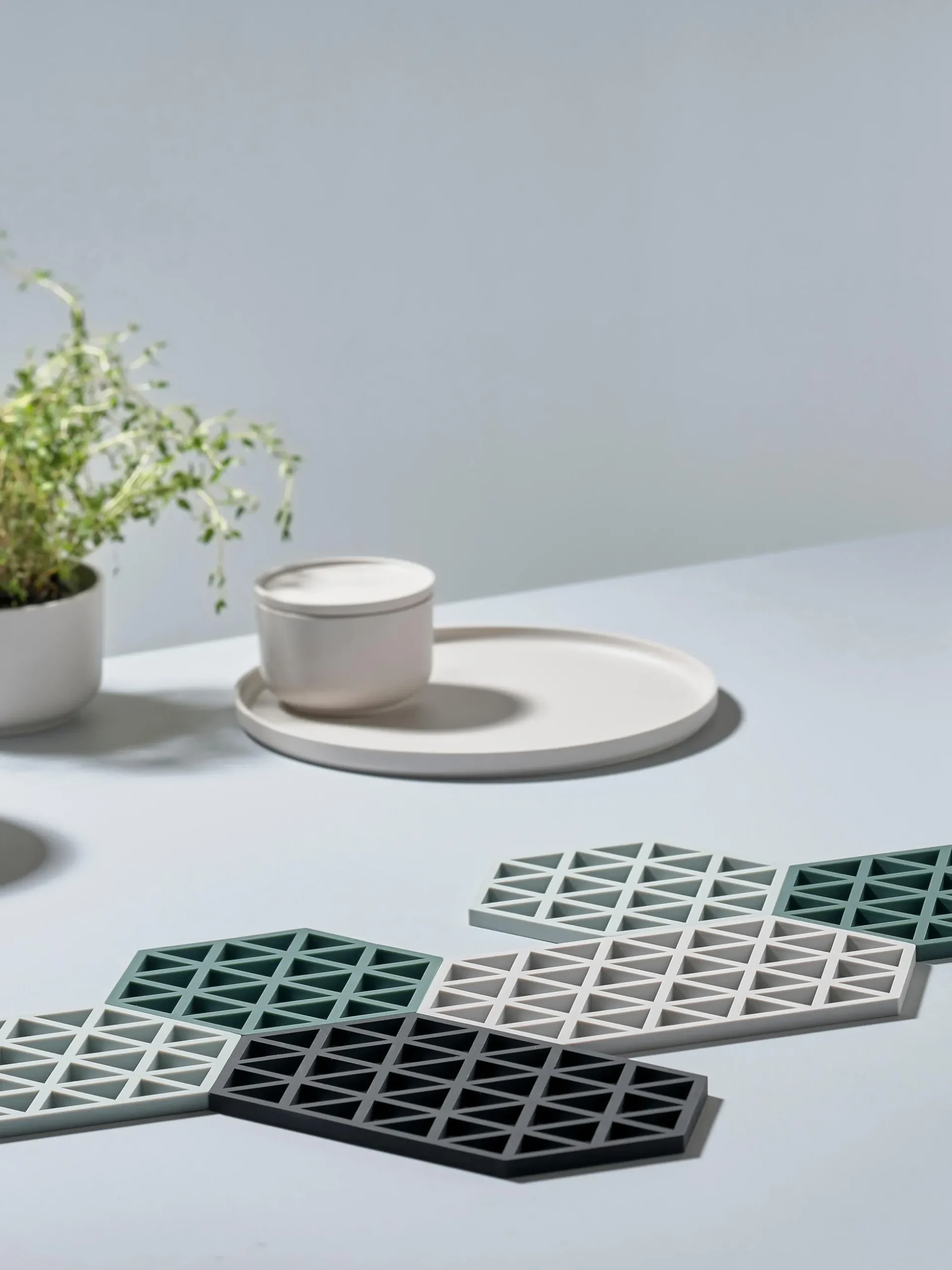 Set di 2 sottopentole in silicone Triangles