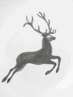 Set di 4 stoviglie fatte a mano Grauer Hirsch, 2 persone