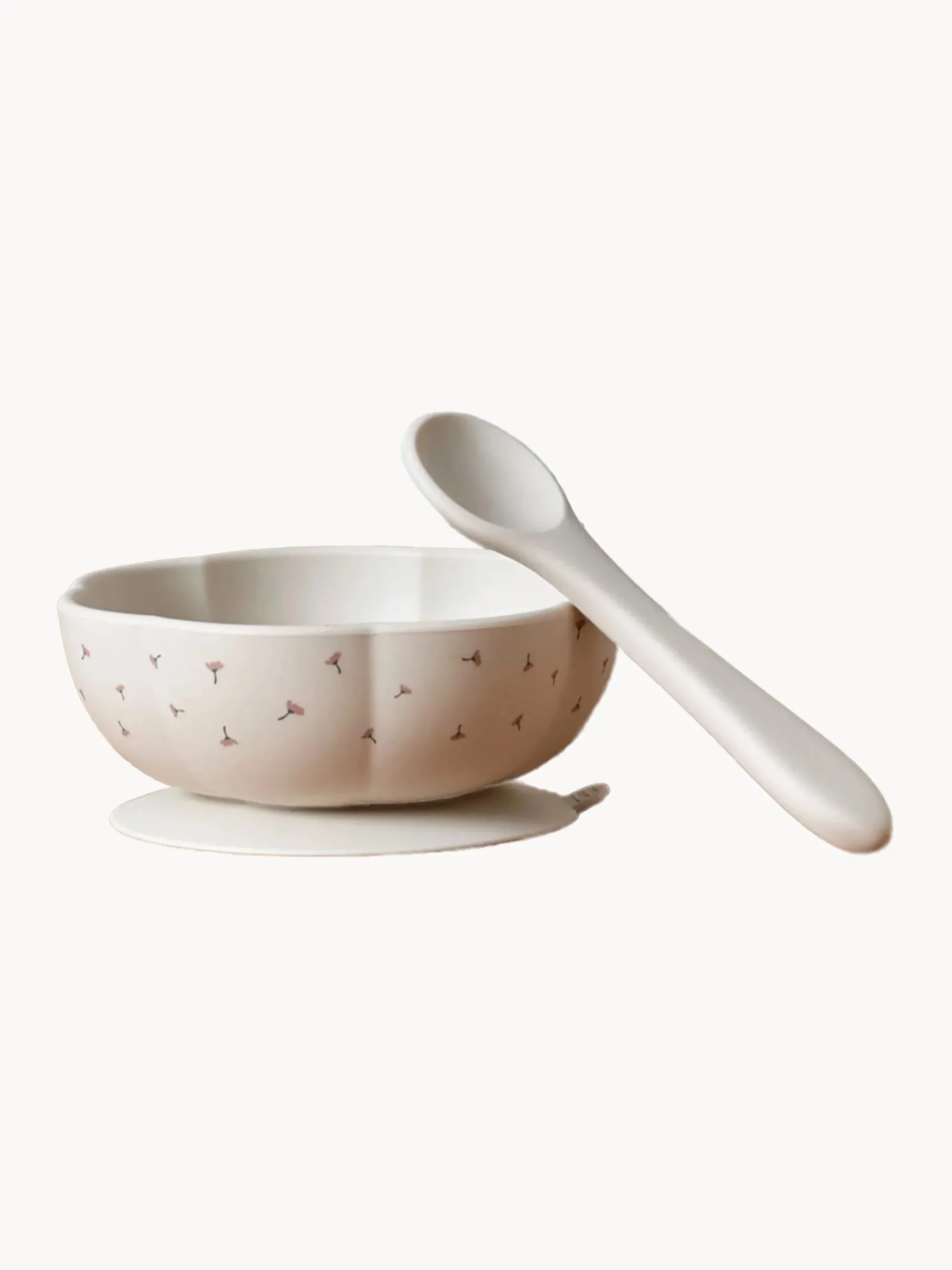Set di 2 stoviglie per bambini in silicone Poppy in Bloom