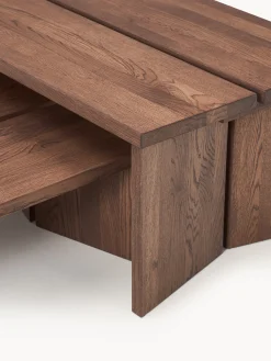 Set di 2 tavolini da salotto in legno di quercia Amad