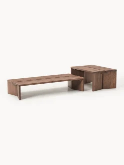Set di 2 tavolini da salotto in legno di quercia Amad