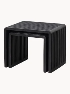 Set di 2 tavolini in legno di teak Willa