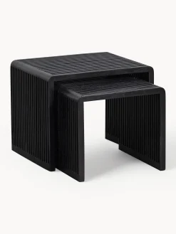 Set di 2 tavolini in legno di teak Willa