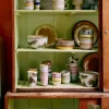 Set di 4 tazze fatte a mano con smalto reattivo 70's