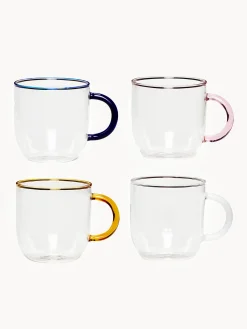 Set di 4 tazze in vetro soffiato Kiosk