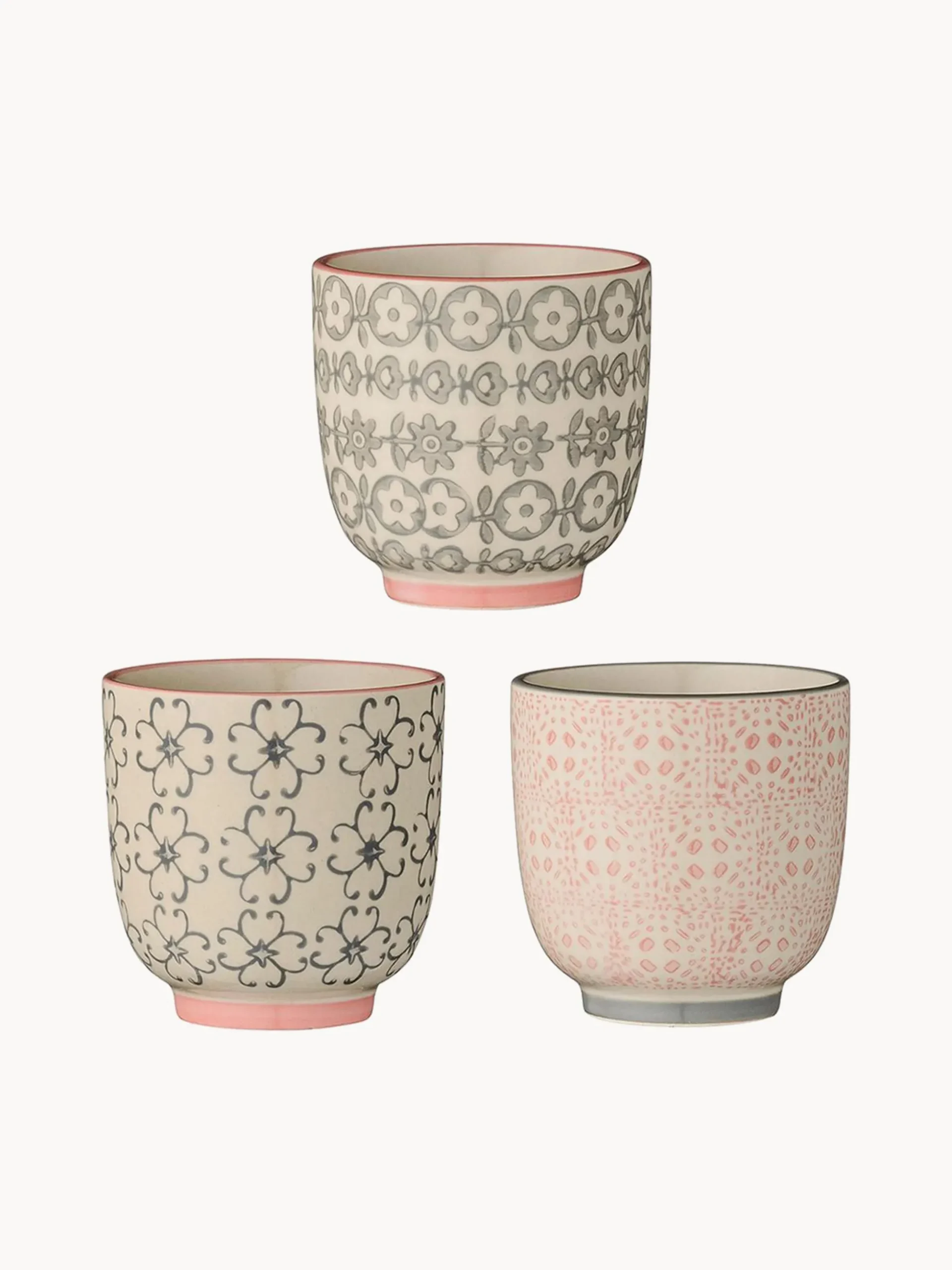 Set di 3 tazze senza manico Cécile
