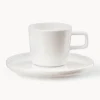 Set di 6 tazzine con piattino Fine Bone China Oco