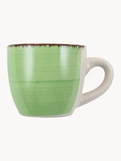 Set di 6 tazzine da caffè con piattini dipinte a mano Baita