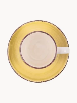 Set di 6 tazzine da caffè con piattini dipinte a mano Baita