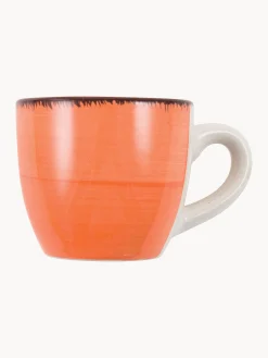 Set di 6 tazzine da caffè con piattini dipinte a mano Baita