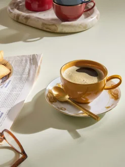 Set di 4 tazzine da caffè con piattino Mystic