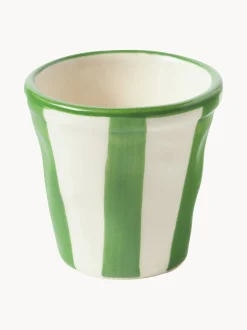 Set di 6 tazzine da caffè fatte a mano Righe