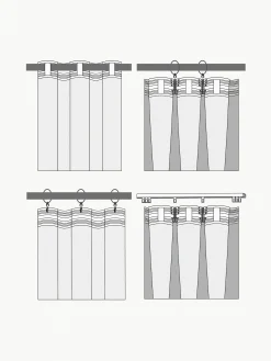 Set di 2 tende oscuranti con multibanda Lasha, varie misure