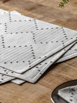 Set di 4 tovagliette americane in cotone Diamond Weave