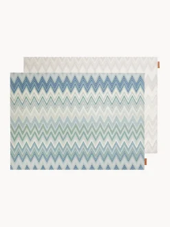 Set di 2 tovagliette americane reversibili Zigzag