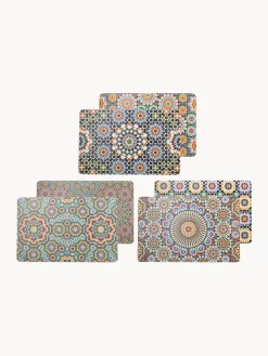 Set di 6 tovagliette americane con stampe su entrambi i lati Marrakesch Doubleface