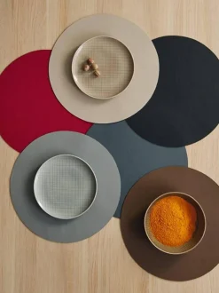 Set di 2 tovagliette rotonde in similpelle Pik