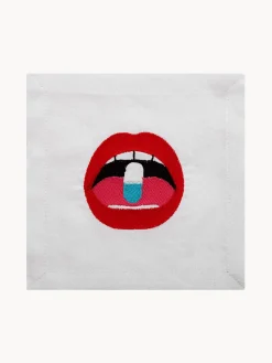 Set di 4 tovaglioli in lino Lips