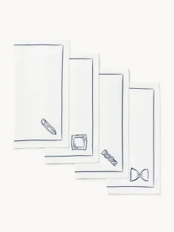 Set di 4 tovaglioli ricamati Tutti