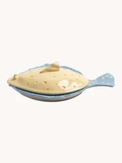 Set di 2 vassoi da portata fatti a mano con coperchio Tureen