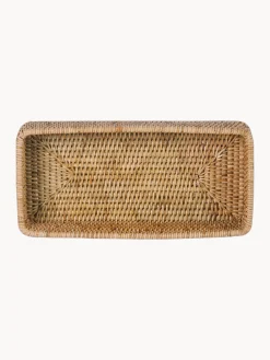 Set di 2 vassoi decorativi in rattan fatti a mano Güle