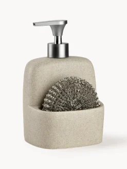 Set dosatore di sapone con spugna Sand 2 pz