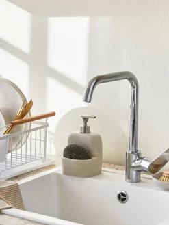 Set dosatore di sapone con spugna Sand 2 pz