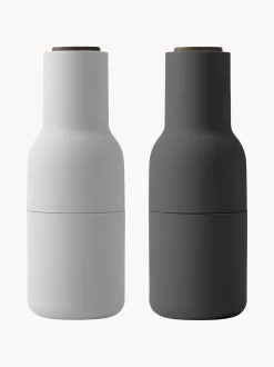 Set macina sale e pepe con coperchio in legno di noce Bottle Grinder 2 pz