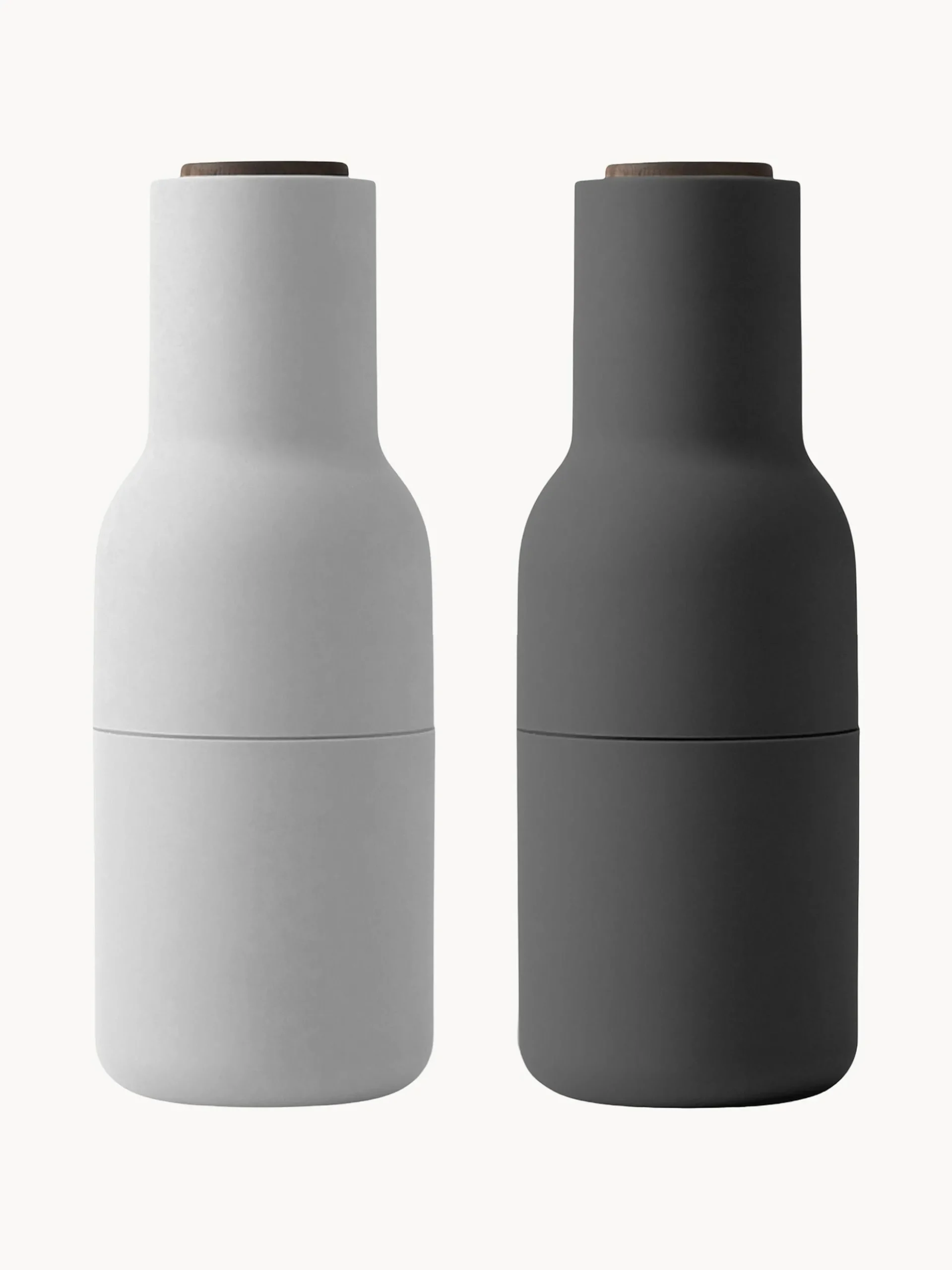 Set macina sale e pepe con coperchio in legno di noce Bottle Grinder 2 pz