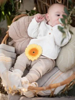 Set 3 massaggiagengive per neonati fatti a mano con sonaglio Newborn