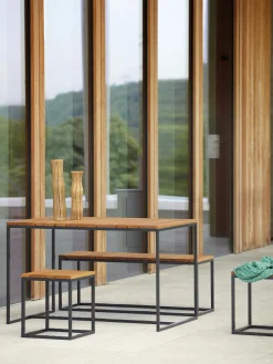 Set mobili da giardino in legno di robinia Alois 4 pz