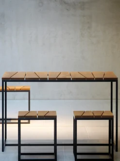 Set mobili da giardino in legno di robinia Alois 4 pz