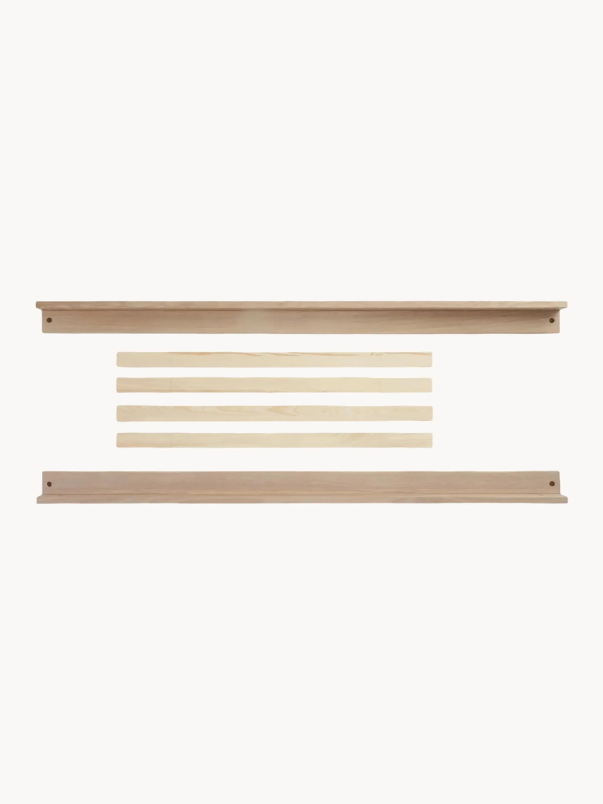 Set per estensione letto per bambini in legno di quercia fatto a mano Eli 6 pz