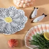 Set saliera e pepiera in dolomite dipinte a mano Sardine 2 pz