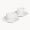 Set tazza da caffè in porcellana fatta a mano con piattino Cosmopolitan 2 pz